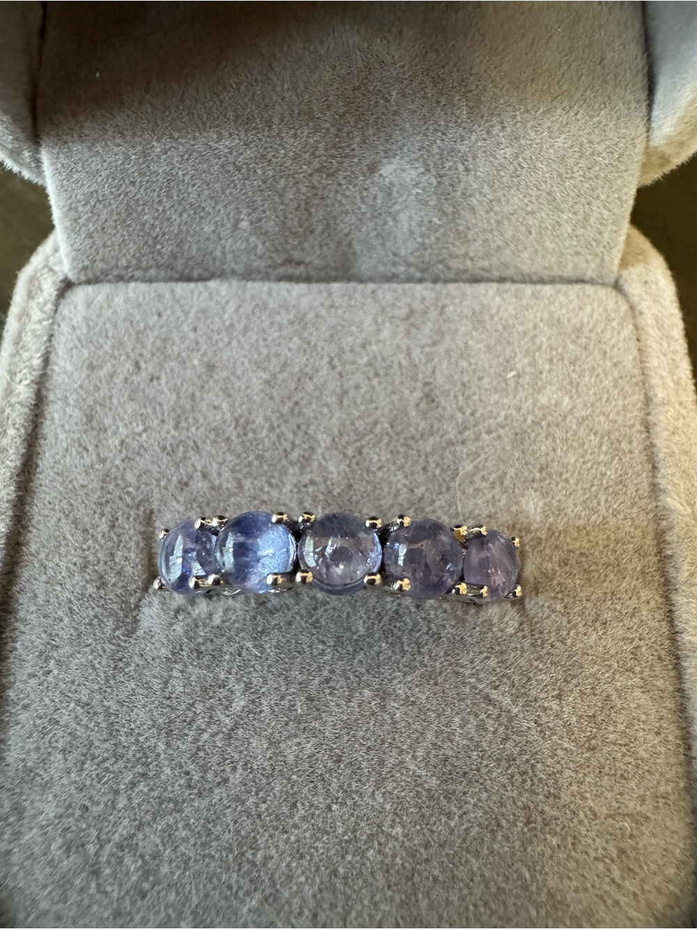 Natural Tanzanite Five-Stone Ring